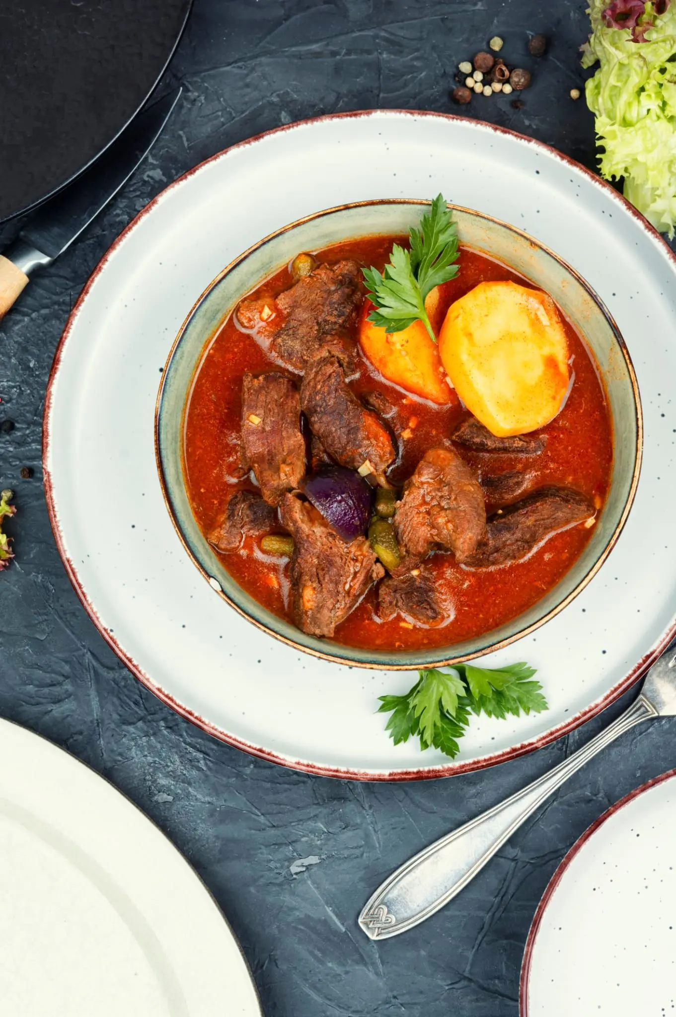 Civet de chevreuil aux pommes de terre