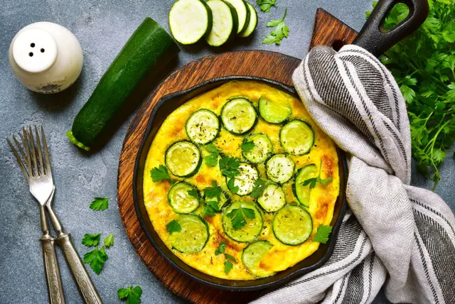 Frittata de courgettes sans lactose