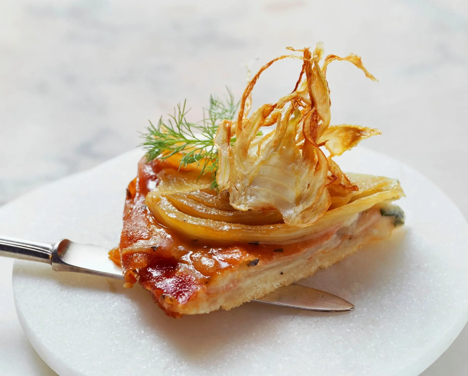 Tarte Tatin de fenouil et oignons caramélisés