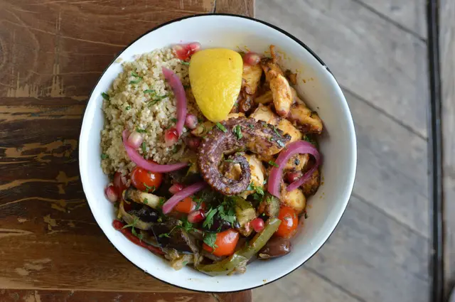 Poulpe grillé à l'orientale