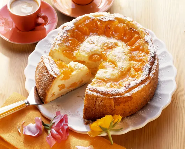Gâteau au fromage blanc et à la mandarine