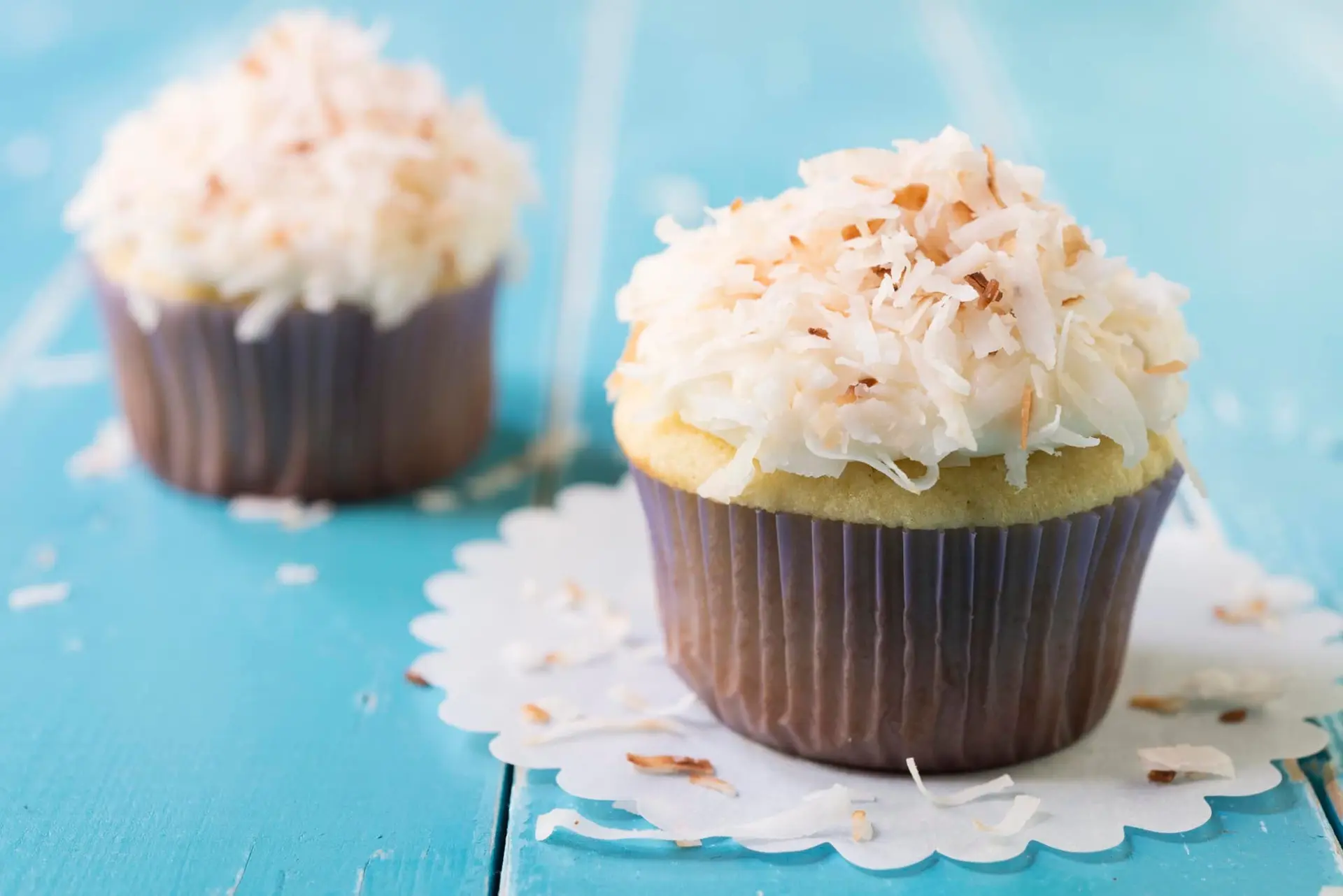 Cupcake à la noix de coco râpée