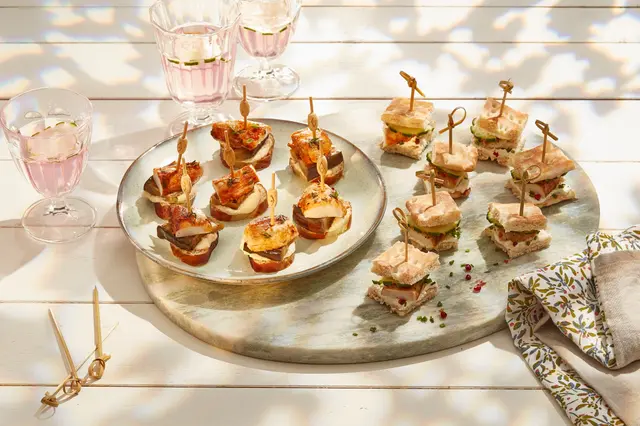 Mini tartines et sandwiches apéritifs au lapin