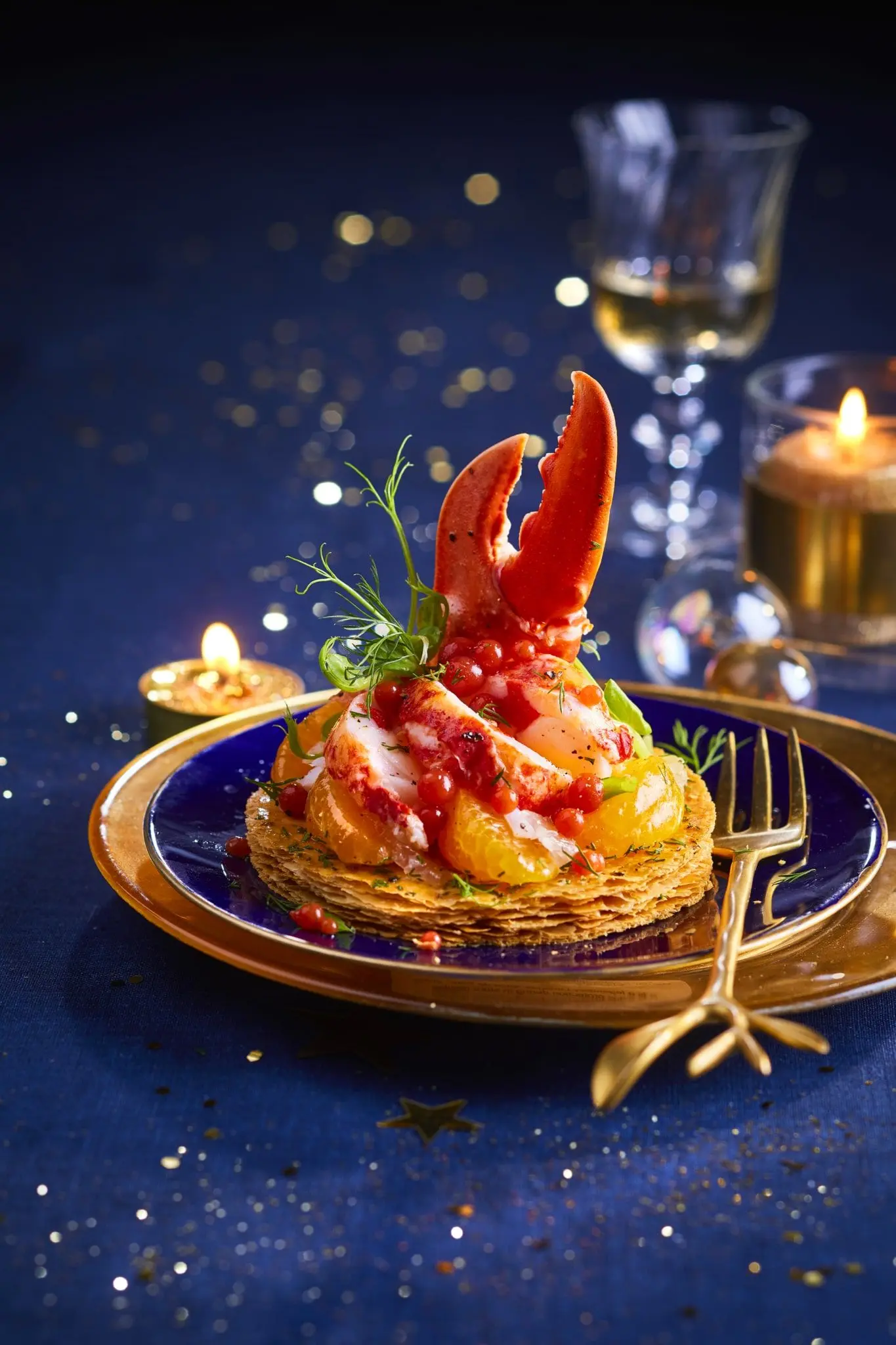 Feuilleté de homard aux clémentines