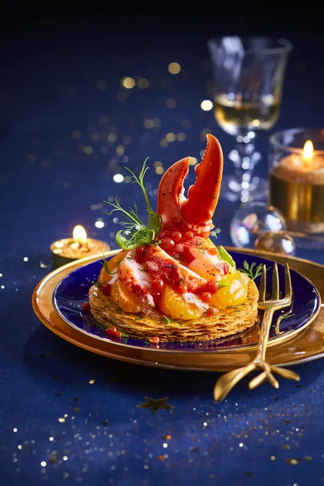 Feuilleté de homard aux clémentines