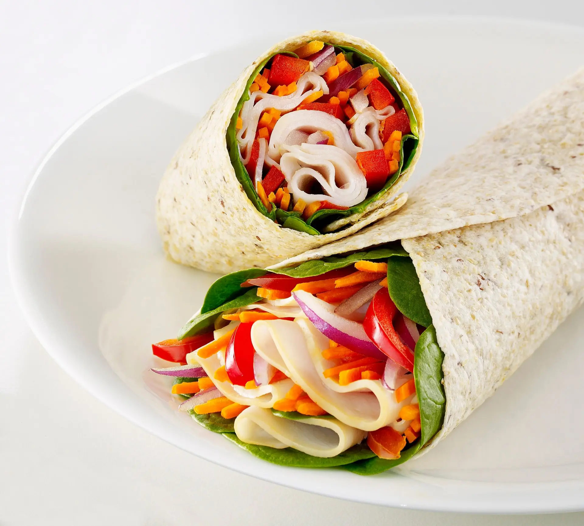 Wraps aux filets de dinde et aux légumes