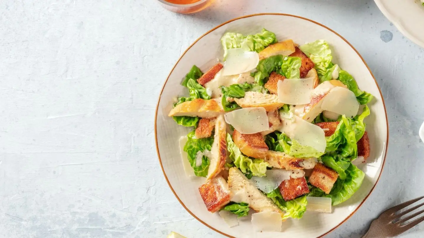 Recette salade césar légère au poulet