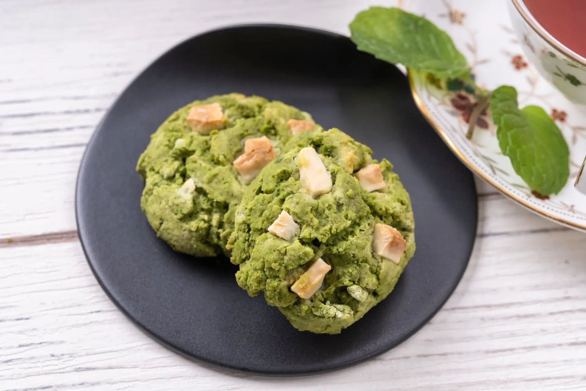 Cookies au matcha-chocolat blanc