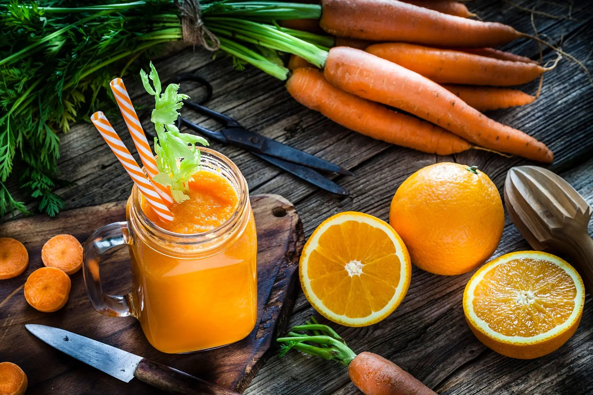 Jus d'orange et carotte
