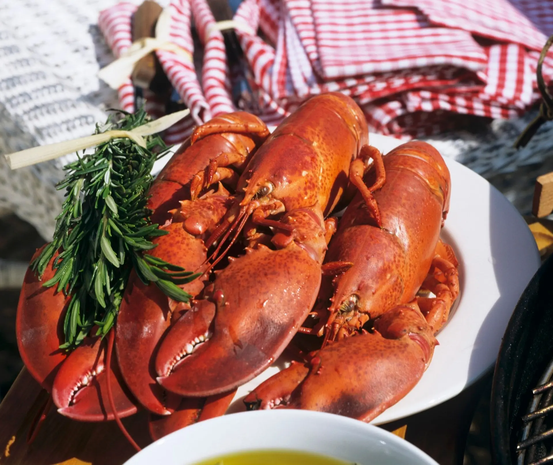 Homard cuit au barbecue