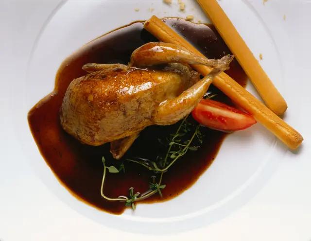 Caille à la sauce balsamique