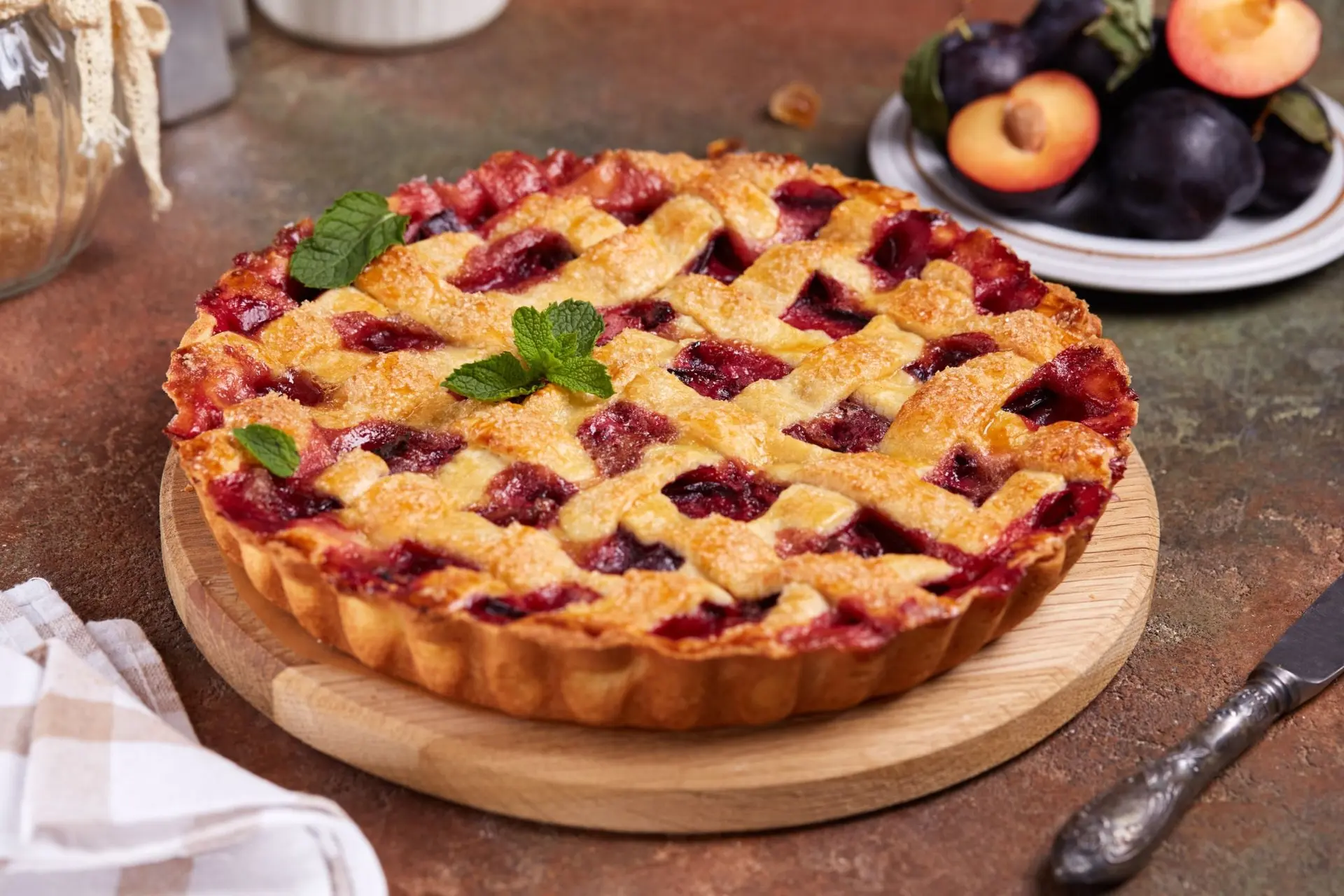 Tarte aux prunes maison