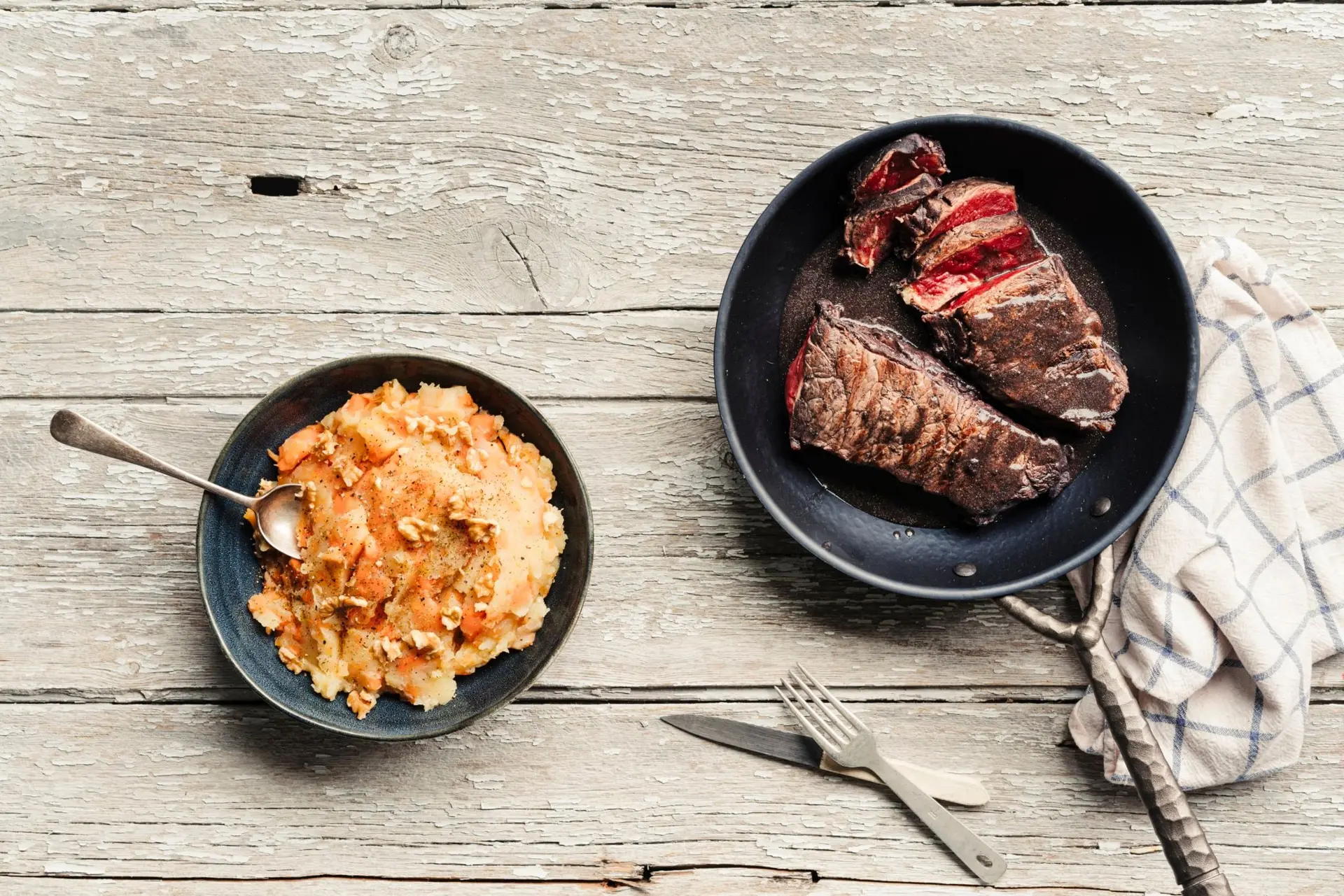 Faux-filet mariné vin et gingembre