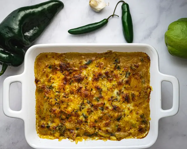 Gratin de christophines et poivrons aux épices