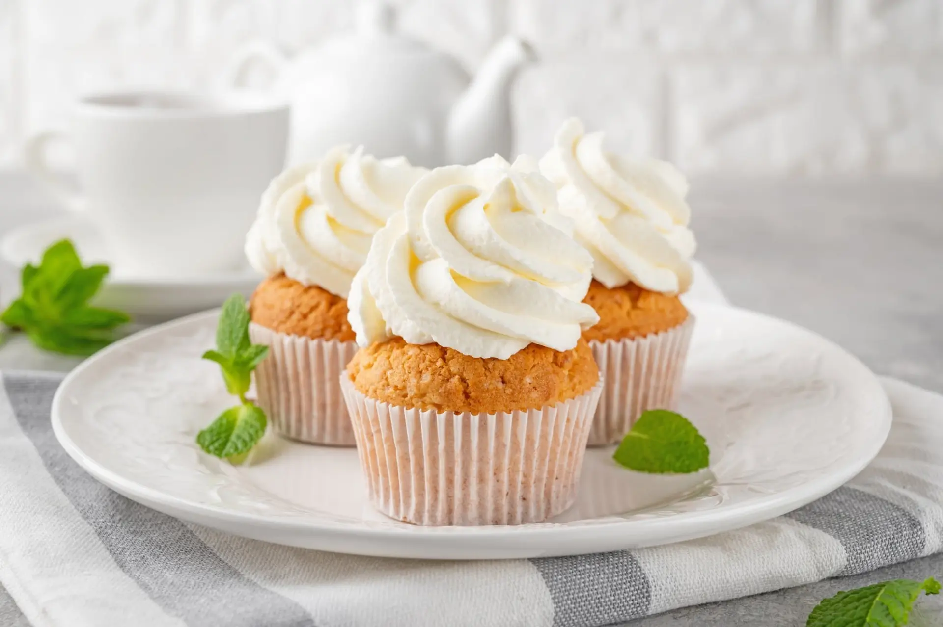 Cupcakes à la vanille avec fromage à la crème