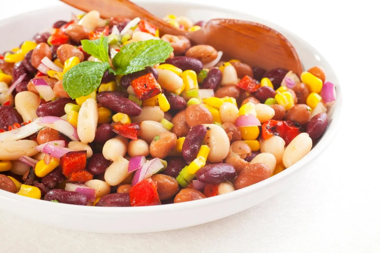 Salade aux trois haricots