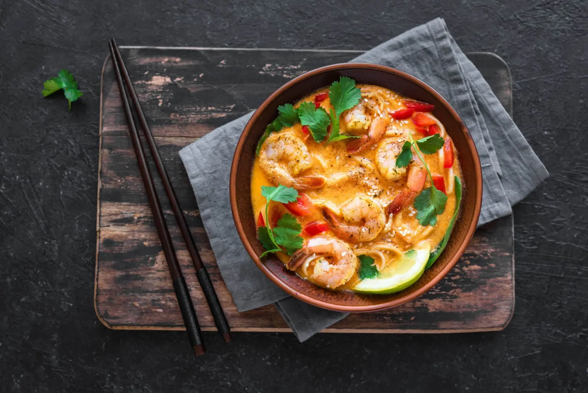 Soupe de crevettes coco citronnelle