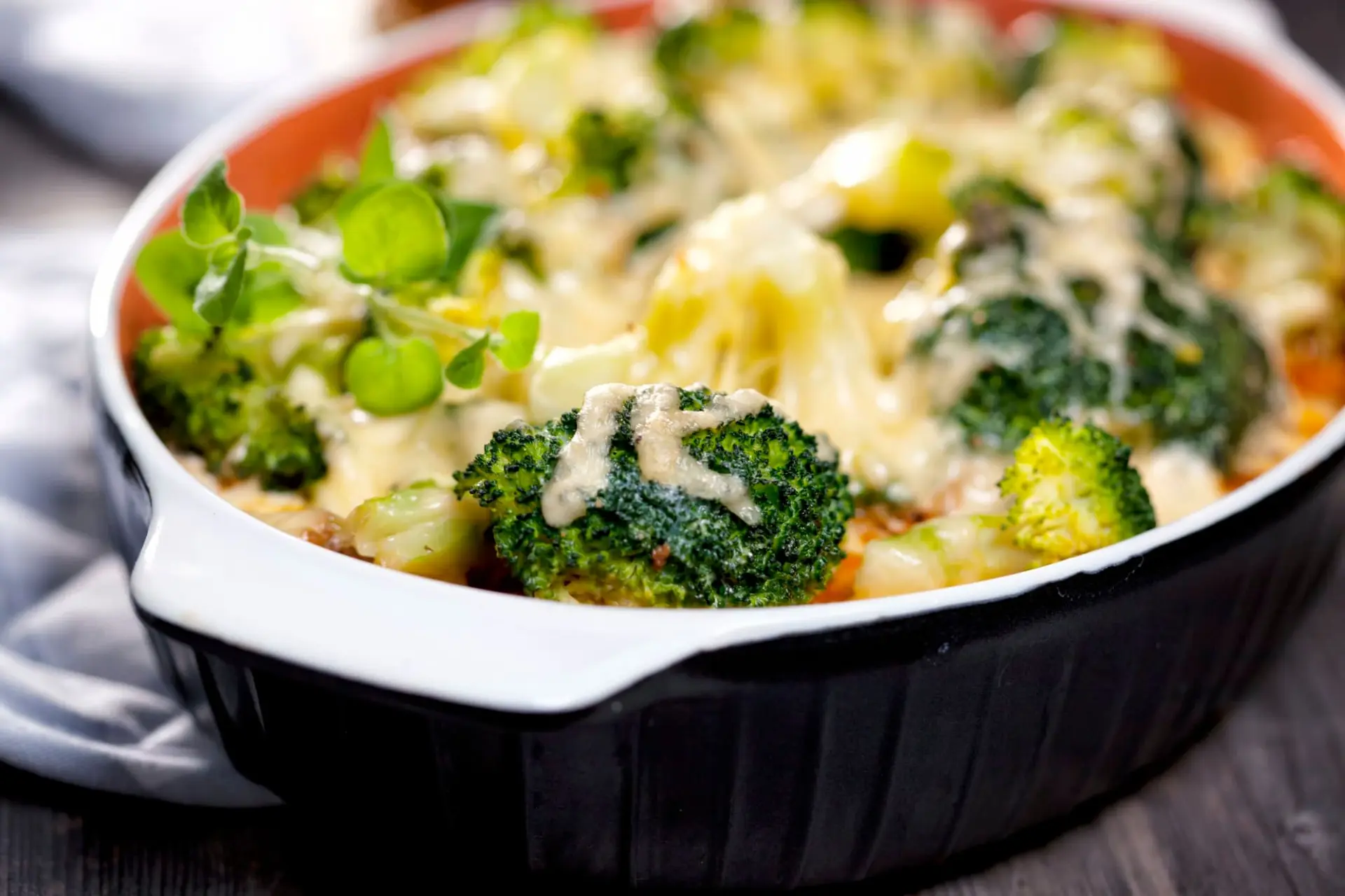 Gratin de brocolis au fromage
