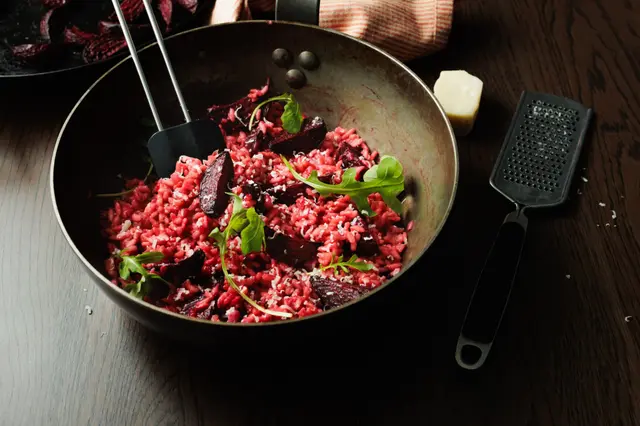 Risotto à la betterave rouge