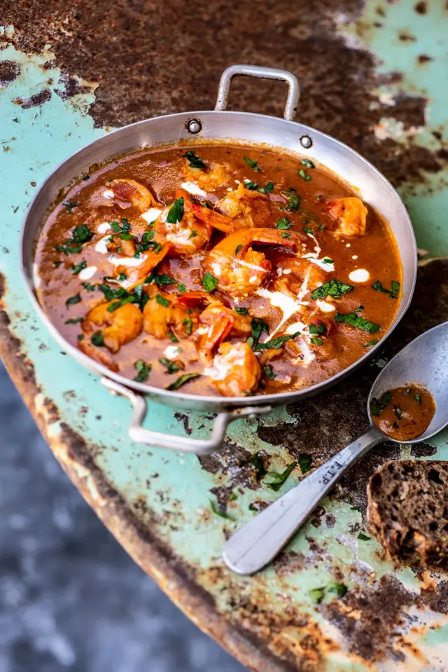 Crevettes à la bisque de homard