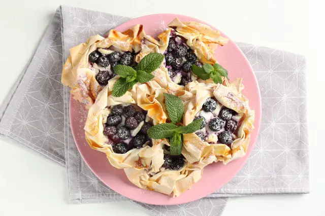 Feuilleté aux myrtilles