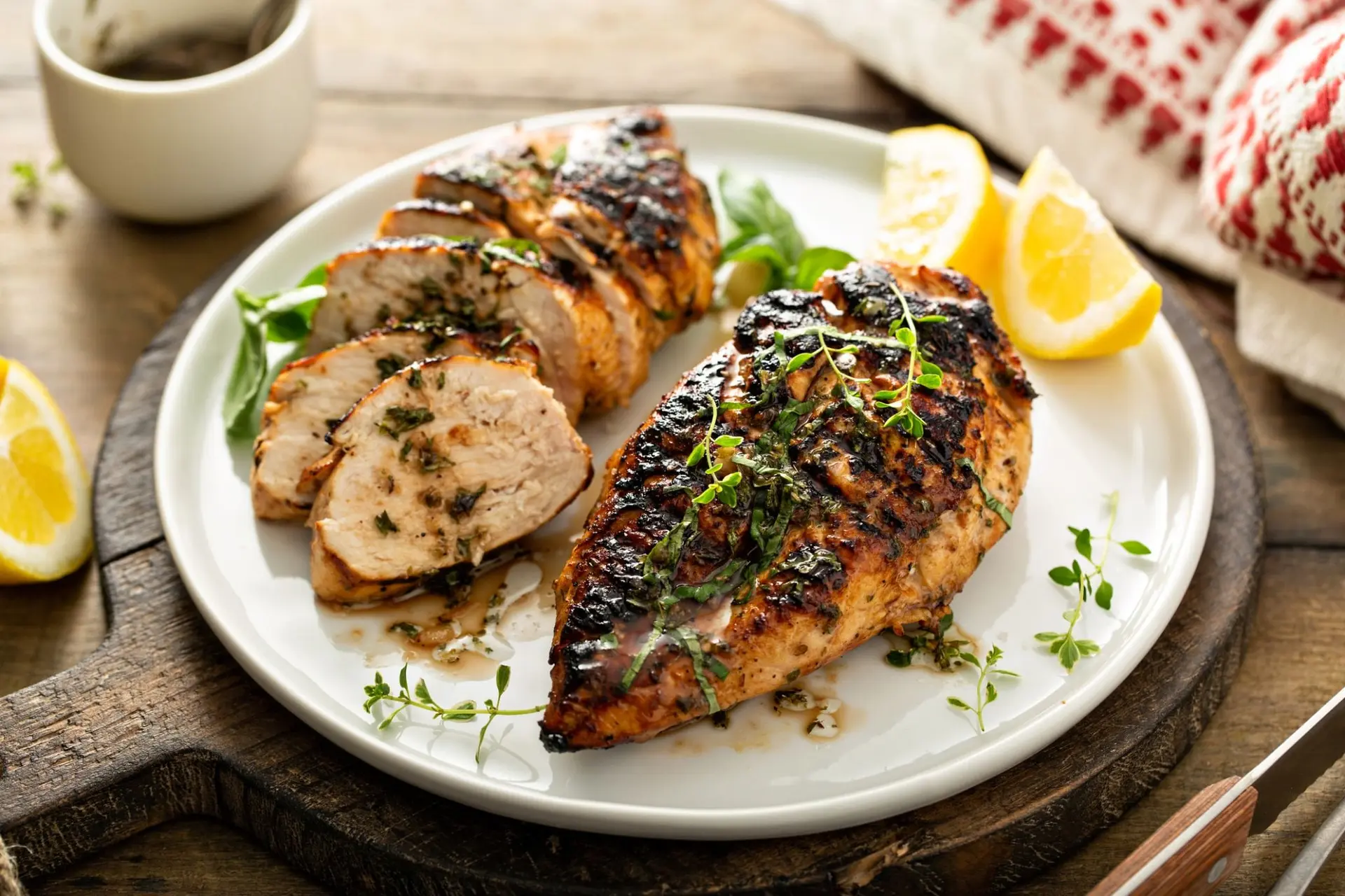 Poitrine de poulet grillée balsamique