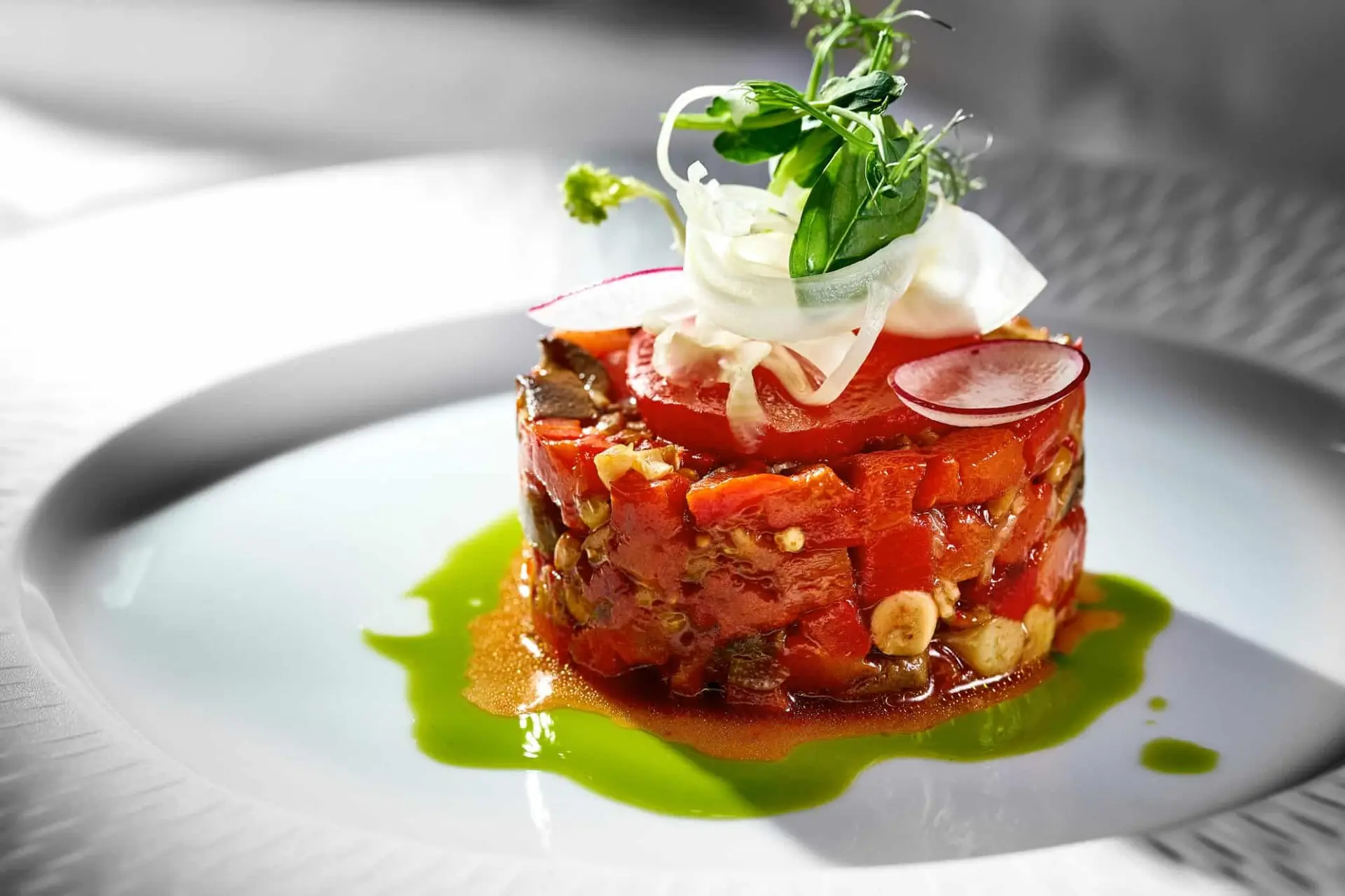 Recette tartare de poivrons et tomates