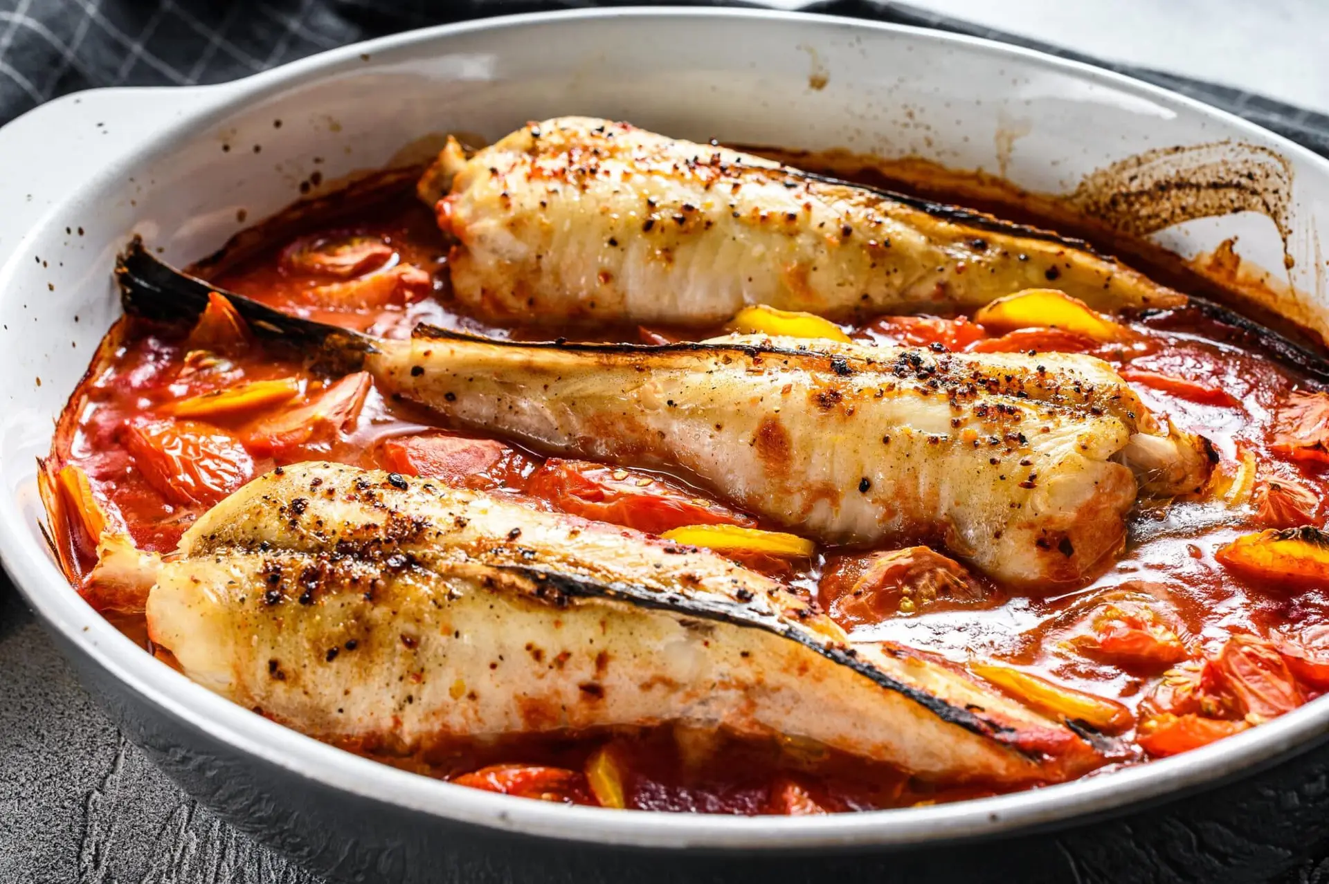 Recette lotte à la tomate