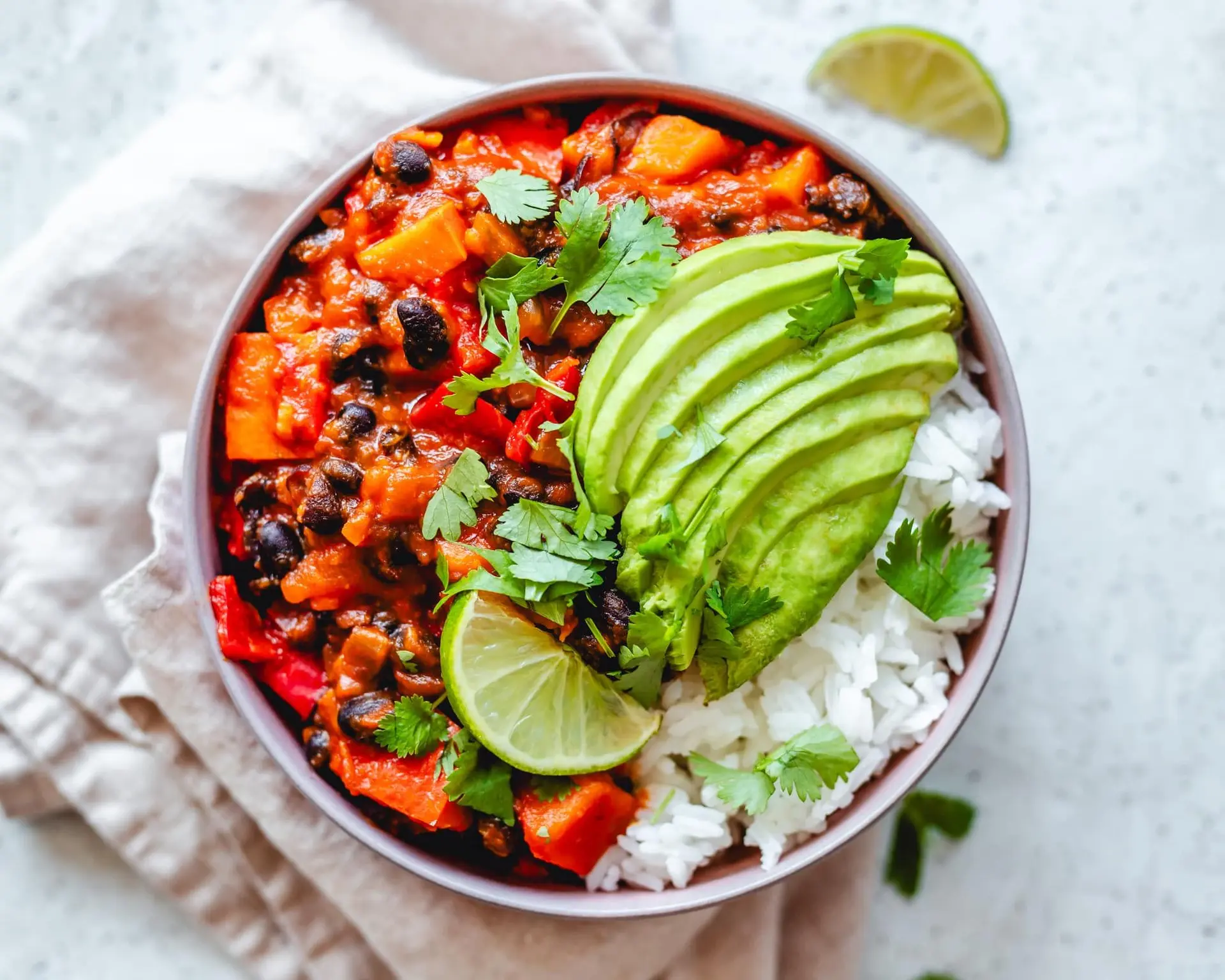 Chili sin carne à l’avocat