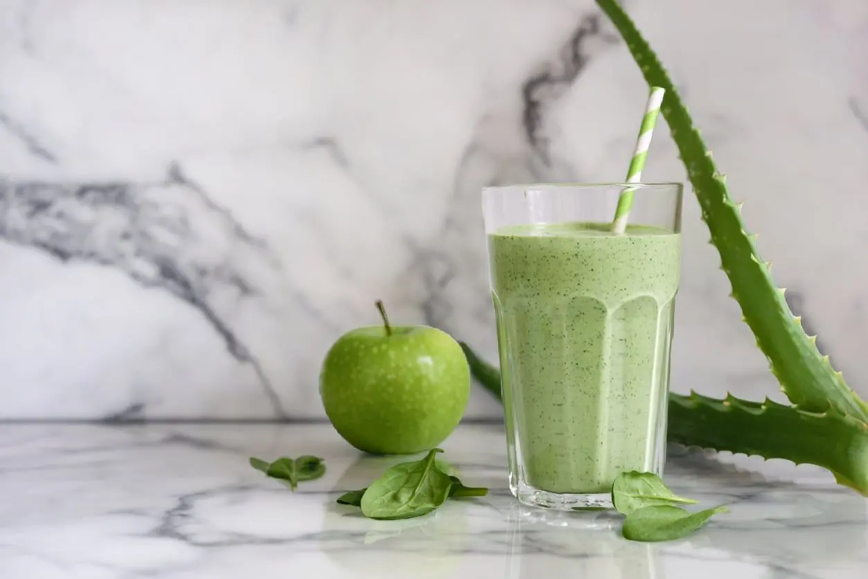Jus vert détox aloe – épinard – pomme
