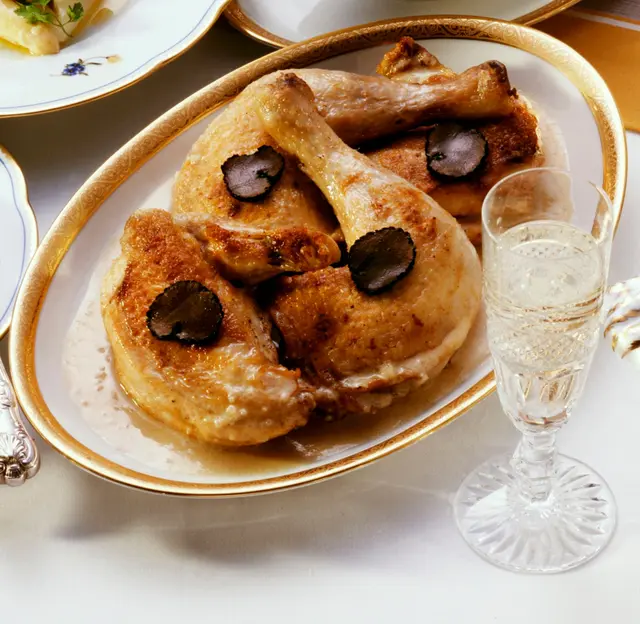 Poulet à la sauce champagne