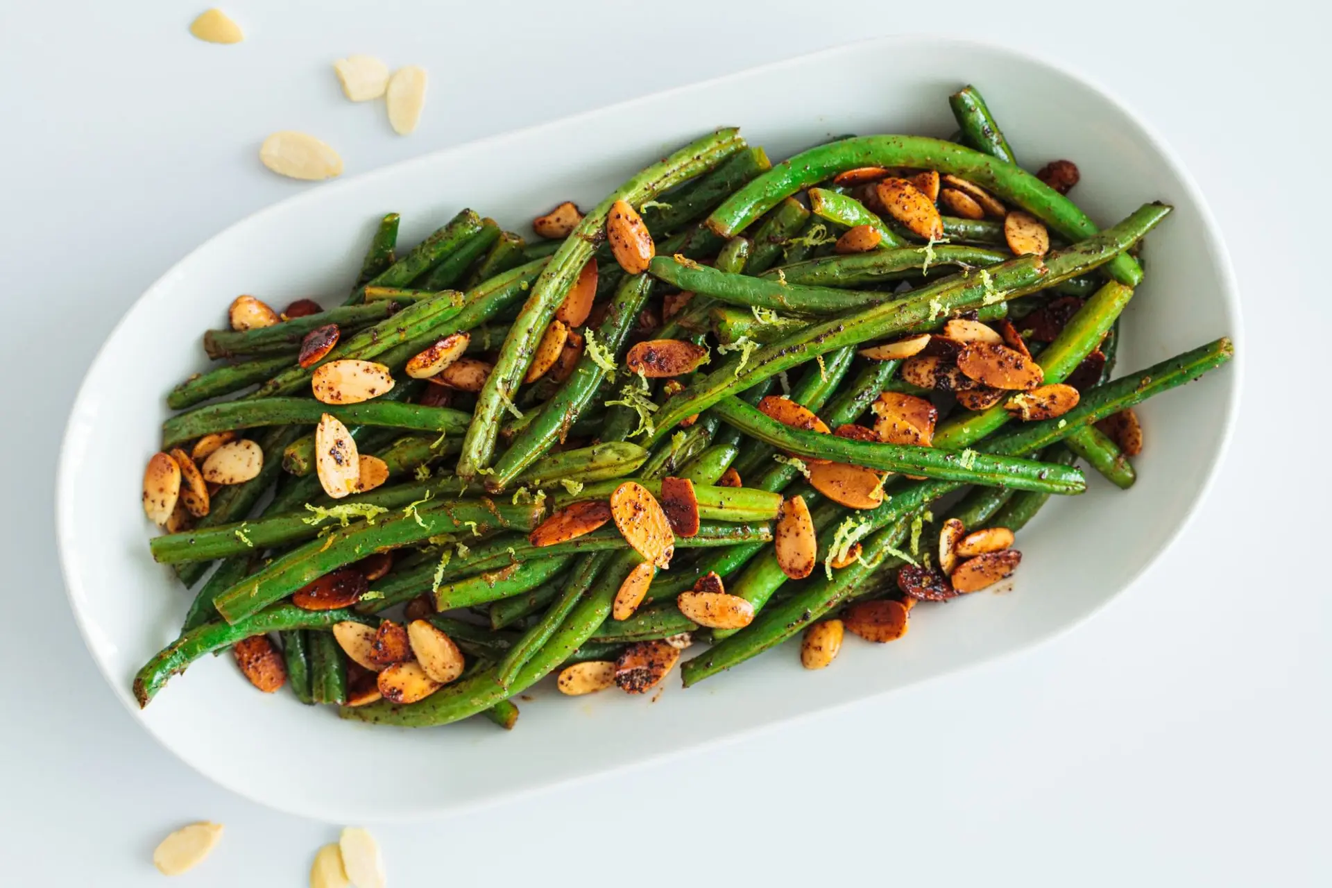 Haricots verts aux amandes