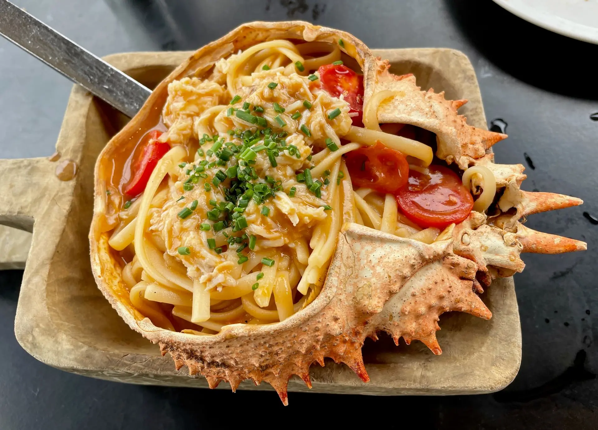 Linguines à l'araignée de mer
