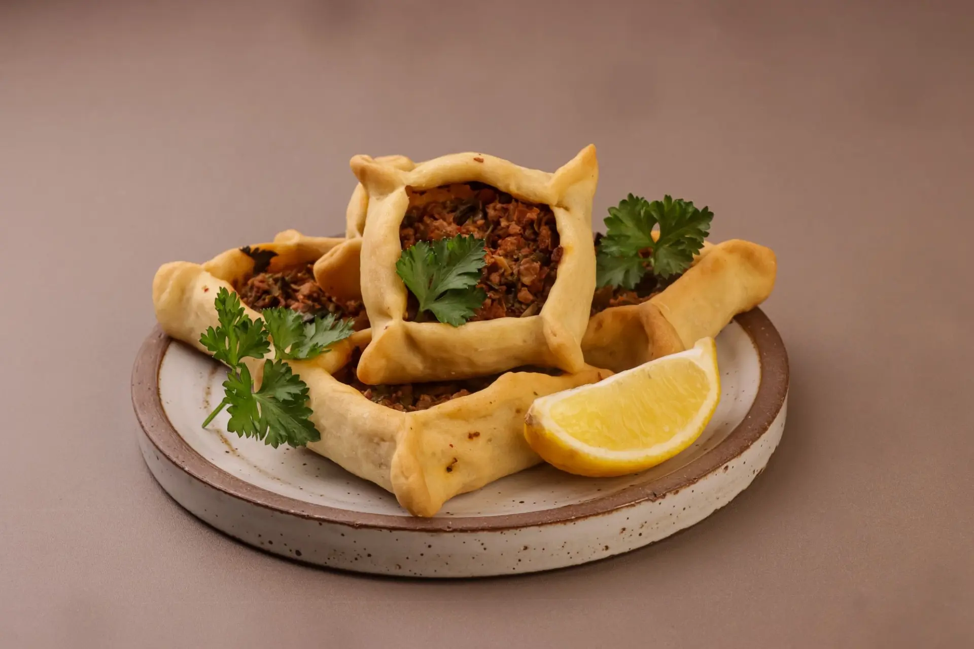 Fatayer (chaussons libanais à la viande et au persil)