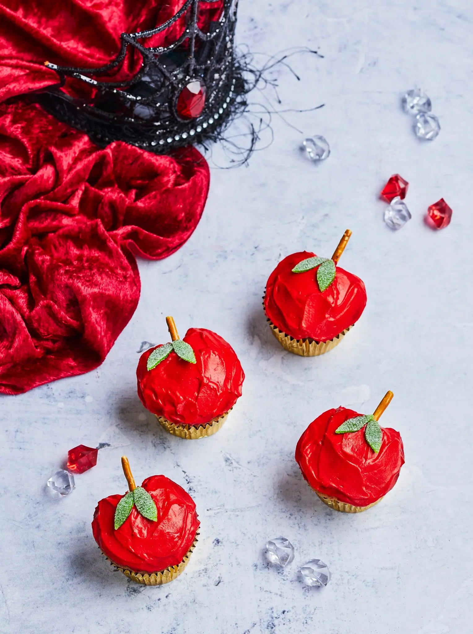 Muffins en forme de pomme d'amour