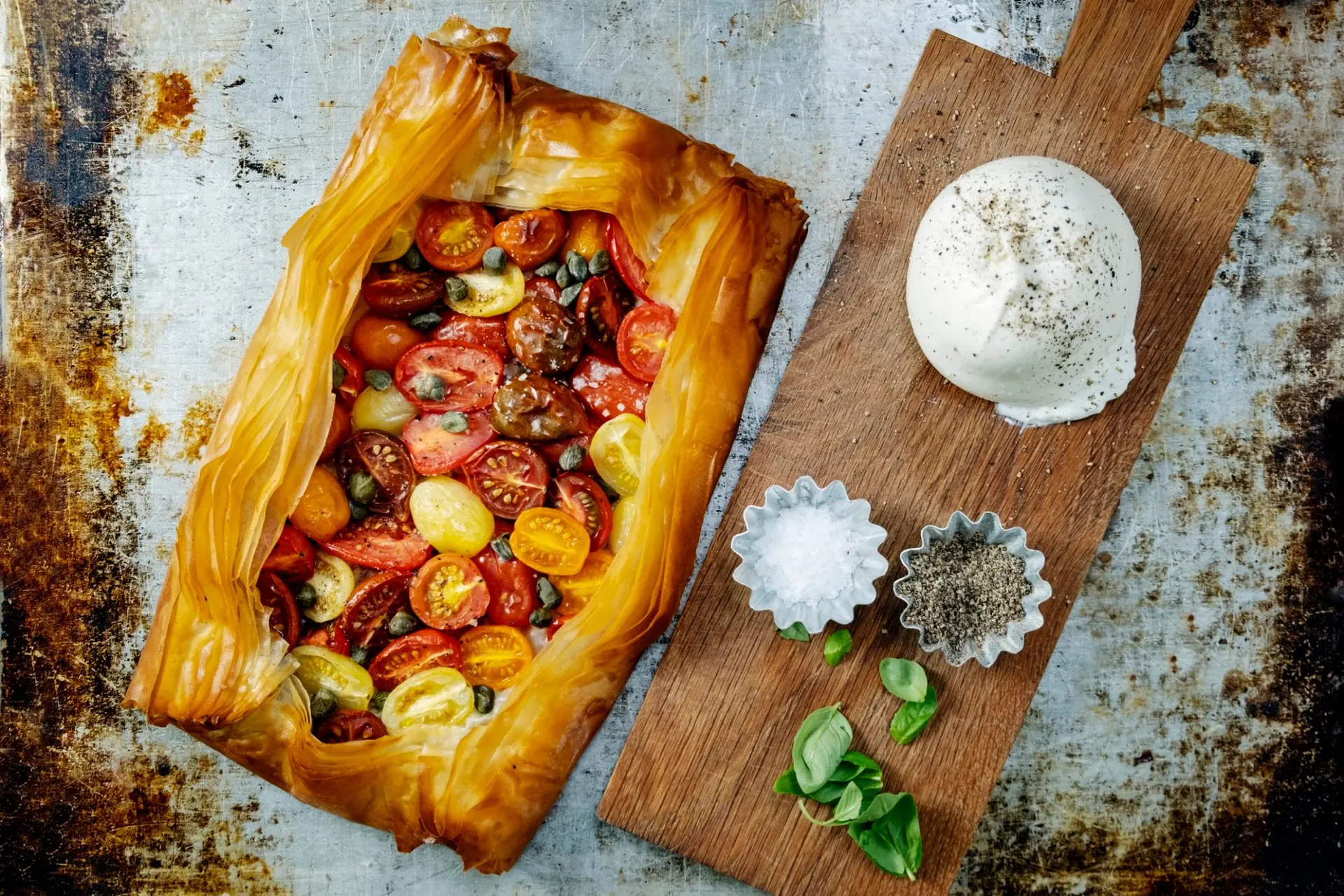 Burrata à la pâte Filo