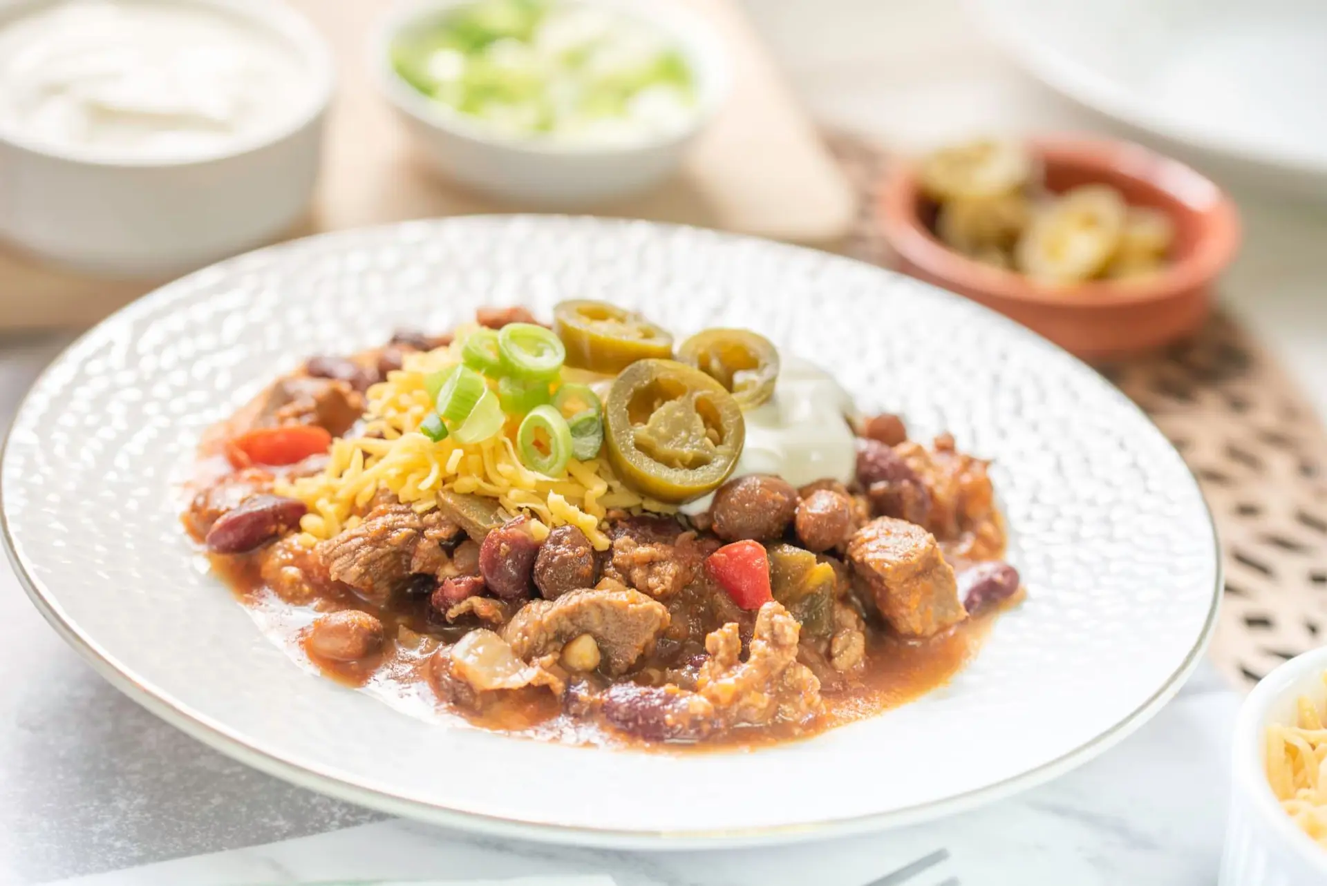 Chili épicé façon mexicaine avec trois viandes