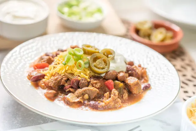 Chili épicé façon mexicaine avec trois viandes