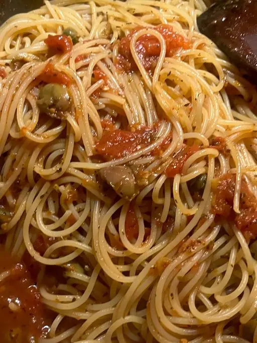 Recette spaghetti putanesca frais