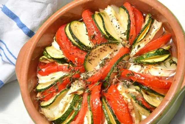 Recette du tian de légumes courgettes et tomates