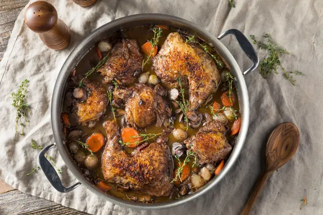 Recette coq au vin façon grand-mère
