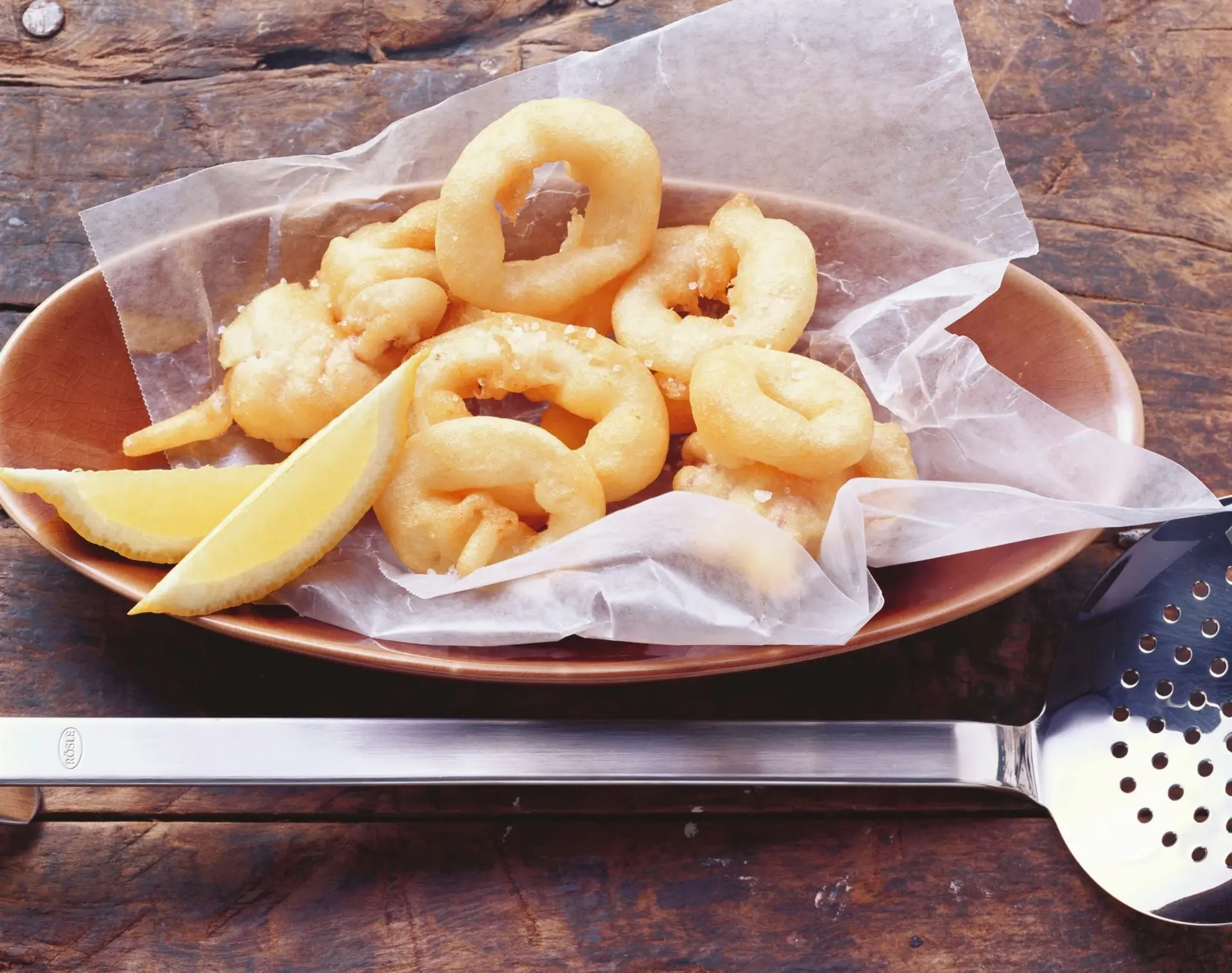 Calamars frits en pâte à la bière