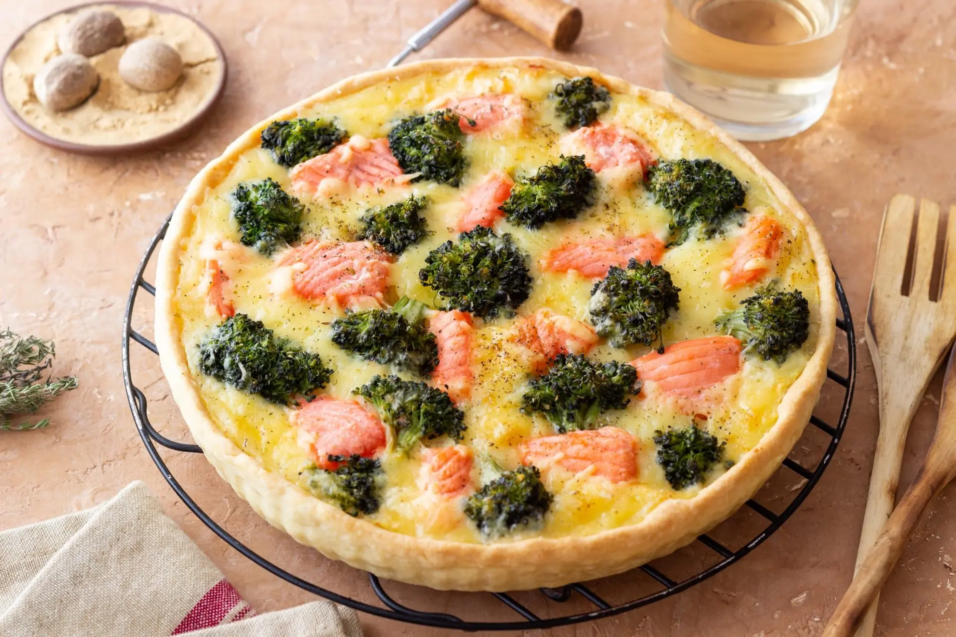 Recette quiche au sumon brocolis