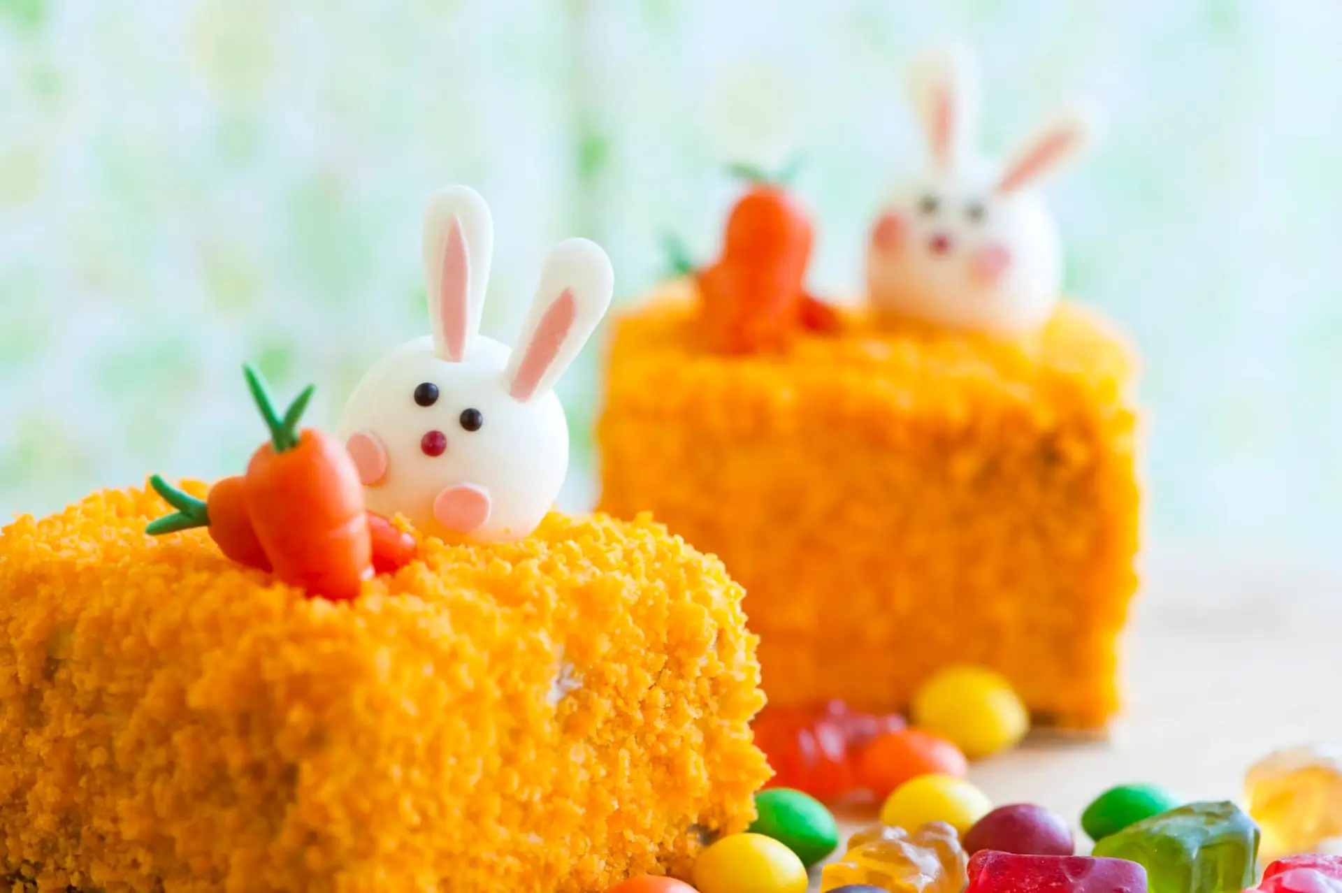 Gâteau carré aux carottes pour Pâques