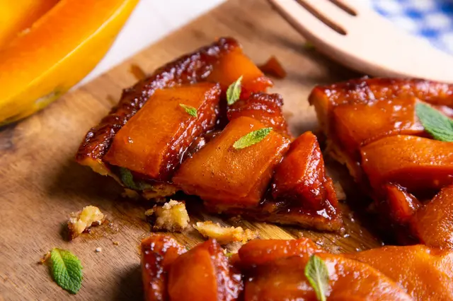 Tarte tatin à la papaye