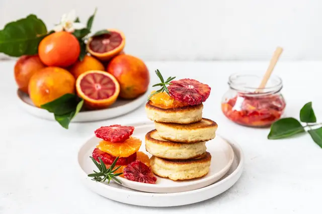 Crêpes à l’orange sanguine et au miel