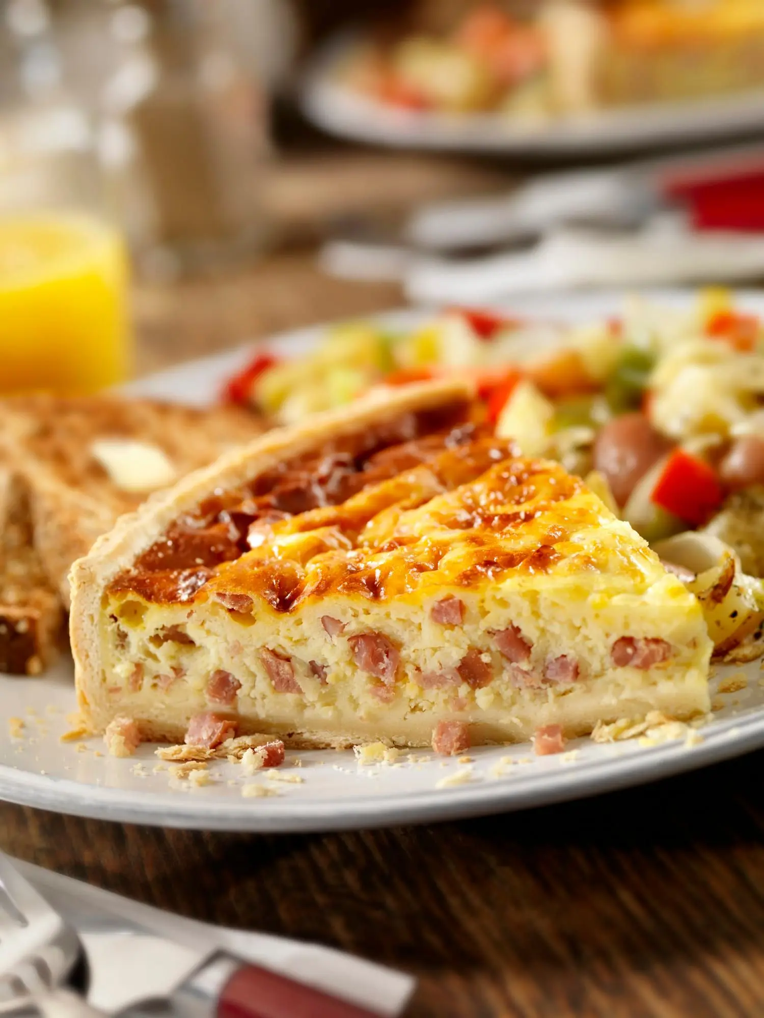 Recette quiche au jambon et fromage