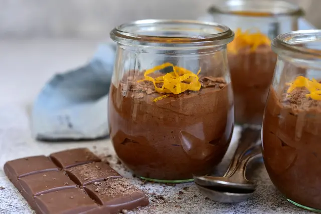 Mousse au chocolat au zeste d'orange