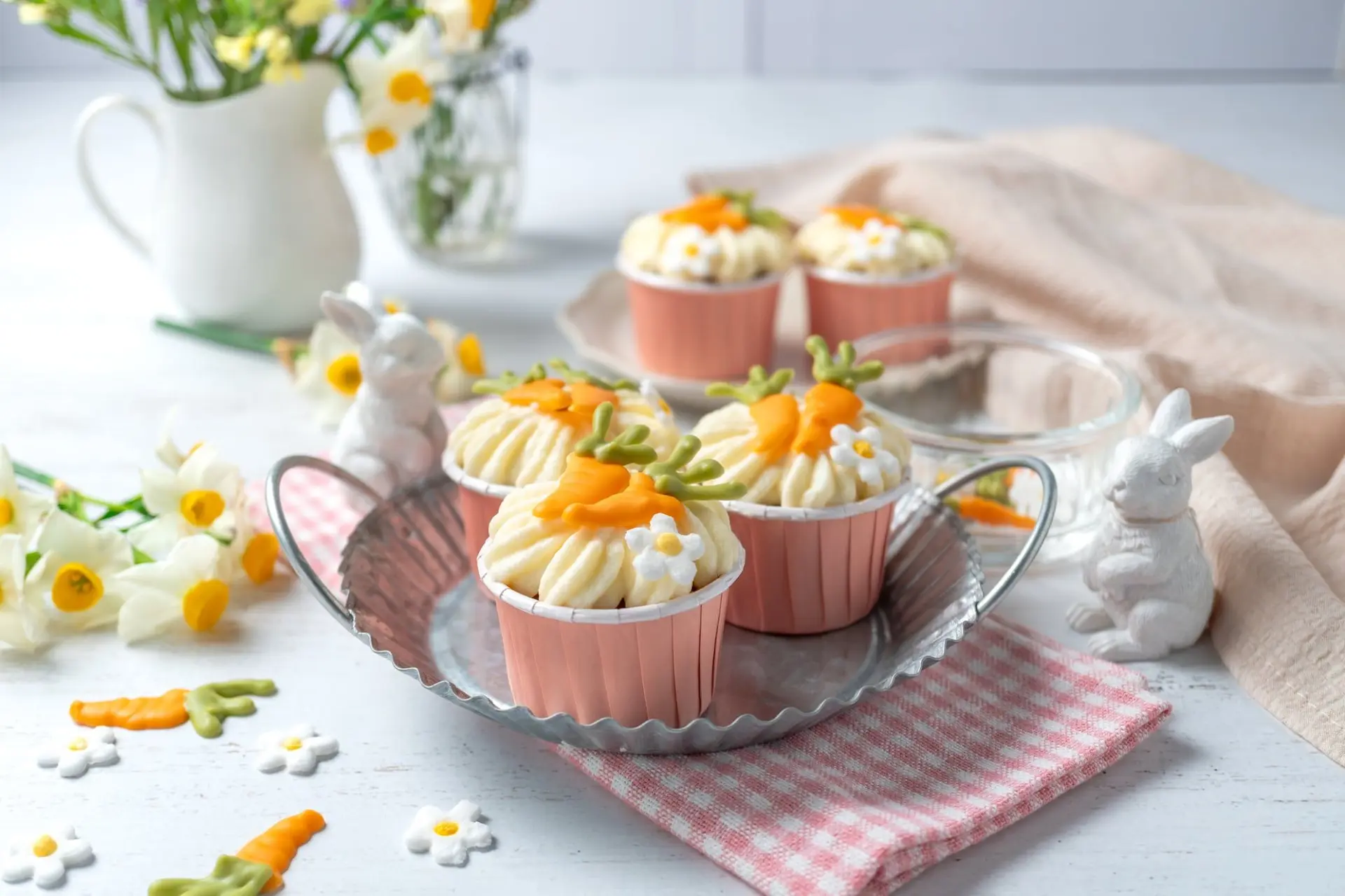 Cupcakes au chocolat blanc pour Pâques