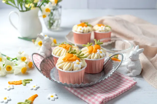 Cupcakes au chocolat blanc pour Pâques